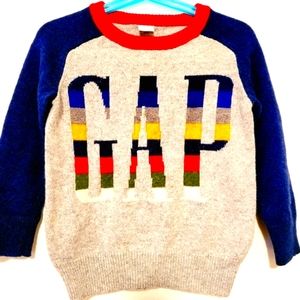 Gap Rainbow Logo Wool Blend Sweater Size 4
